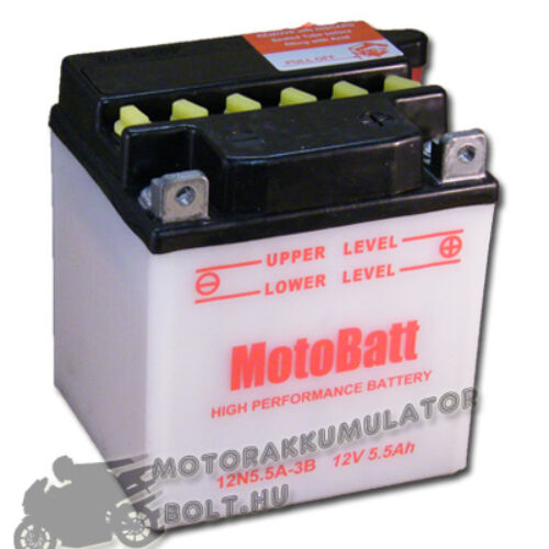 MotoBatt 12N5,5A-3B 12V 5,5Ah Motor akkumulátor sav nélkül