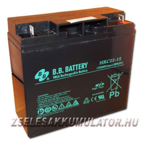 BB Battery 12V 22Ah Zselés akkumulátor