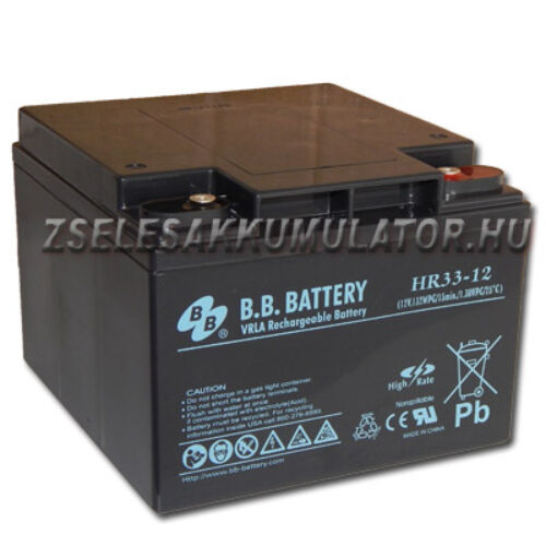 BB Battery 12V 33Ah  Zselés akkumulátor HR33-12