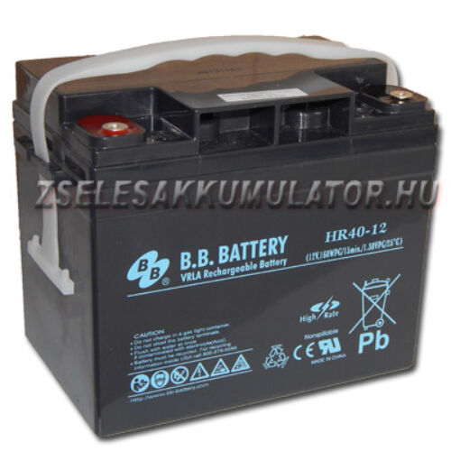 BB Battery 12V 40Ah HR40-12  Zselés akkumulátor