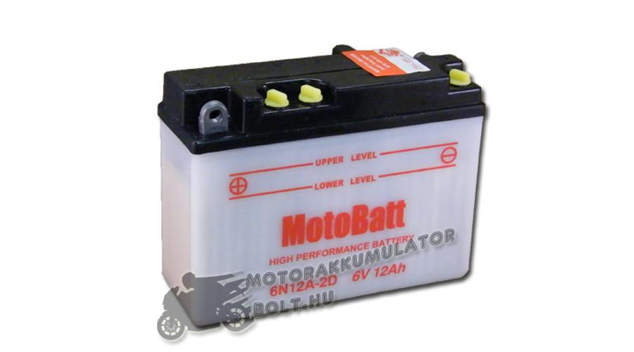 MotoBatt  6N12A-2D 6V 12Ah Motor akkumulátor sav nélkül