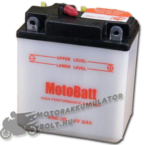 MotoBatt 6N6-3B 6V 6Ah Motor akkumulátor sav nélkül