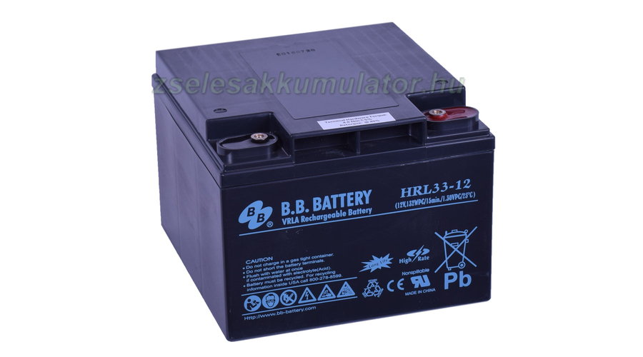 BB Battery 12V 33Ah  Longlife Zselés akkumulátor HRL33-12 inverterhez akciós
