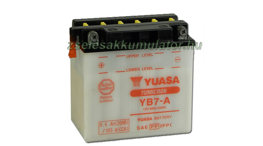 Yuasa YB7-A 12V 8Ah Motor akkumulátor sav nélkül
