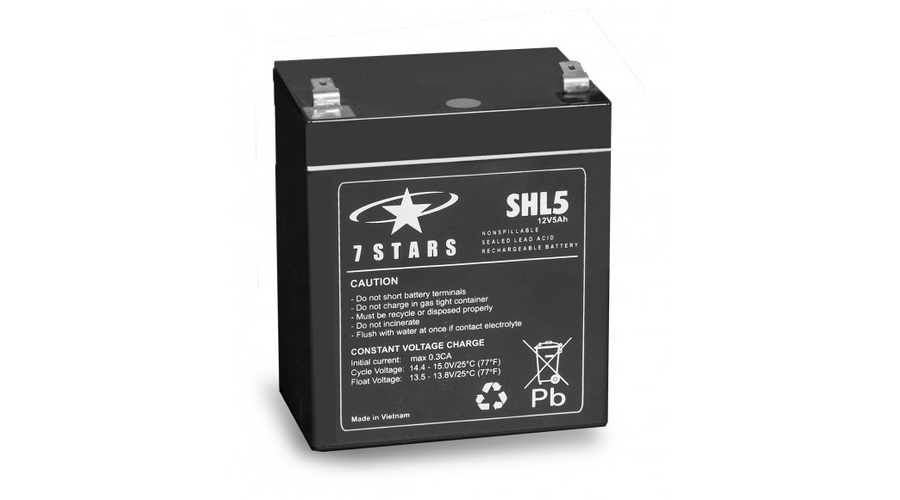 7 Stars SHL5-12 12V 5Ah Zselés akkumulátor 