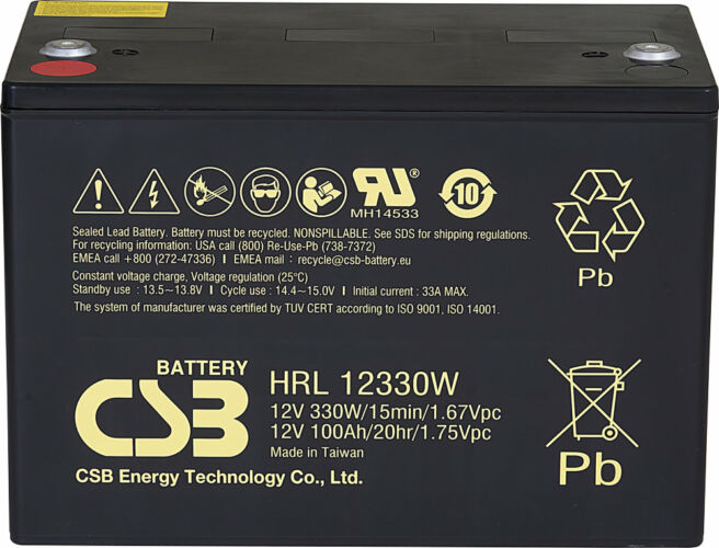 CSB 12V 100Ah Zselés Akkumulátor HRL 12330W