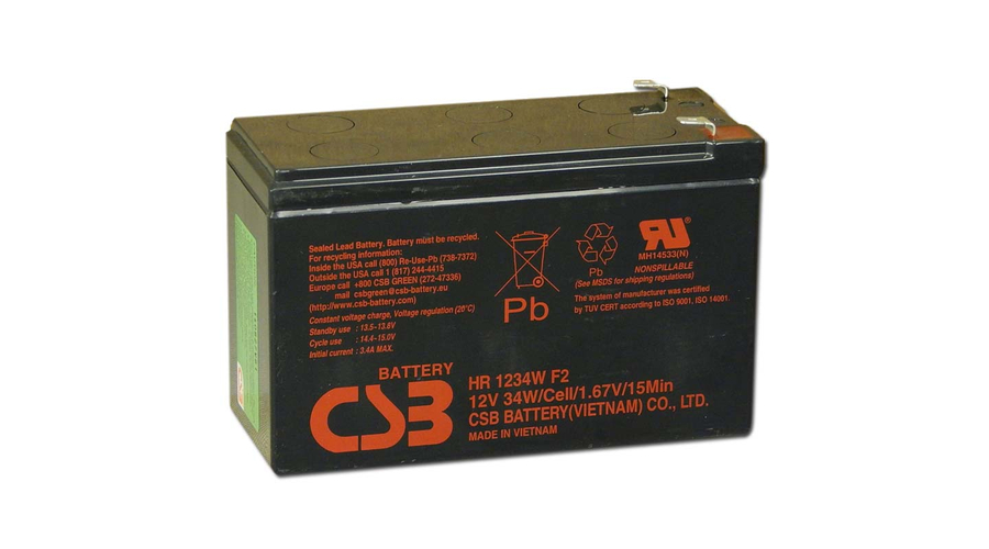 CSB 12V 9Ah Zselés Akkumulátor HR 1234W F2