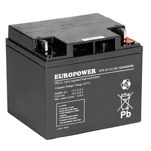 Europower 12V 42Ah Zselés akkumulátor