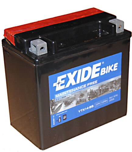 Exide ETX14-BS (YTX14-BS) 12V 12Ah gondozásmentes AGM (zselés) motor akkumulátor