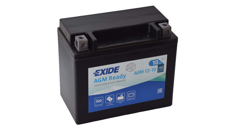 Exide AGM 12-10 (YTX12-BS) 12V 10Ah gondozásmentes AGM (zselés) motor akkumulátor
