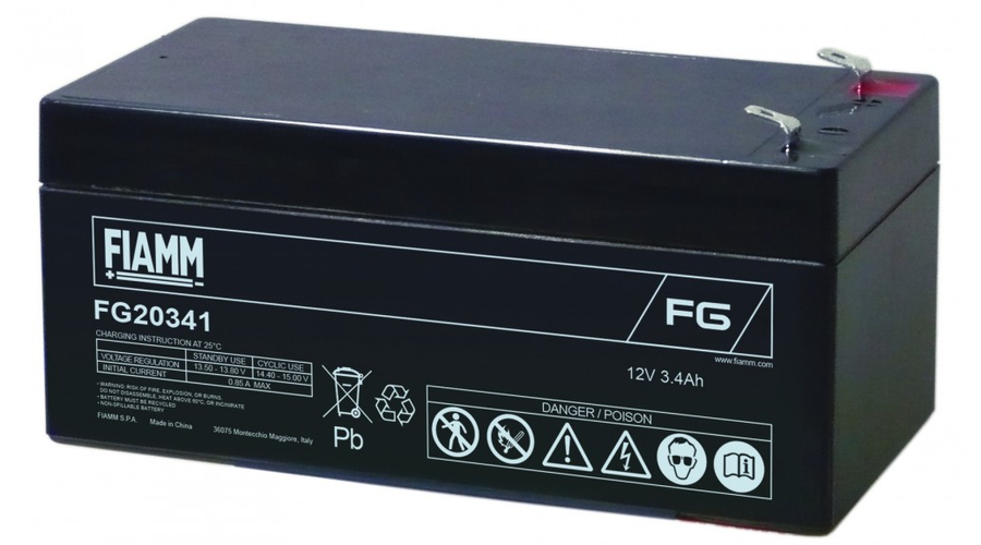 FIAMM 12V 3,4Ah Zselés akkumulátor FG20341