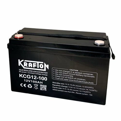 Krafton 12V 100Ah GÉL töltésű Ciklkus Zselés Akkumulátor KCG12-100