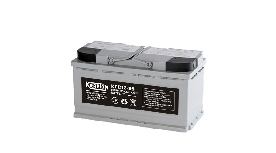Krafton KCD12-105 12V 105Ah Ciklikus Zselés akkumulátor
