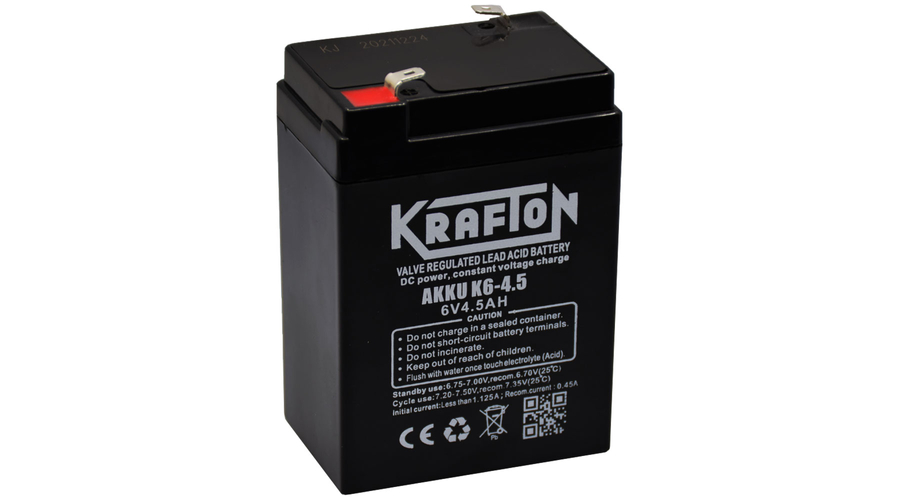 Krafton K6-4,5 6V 4,5Ah Zselés akkumulátor
