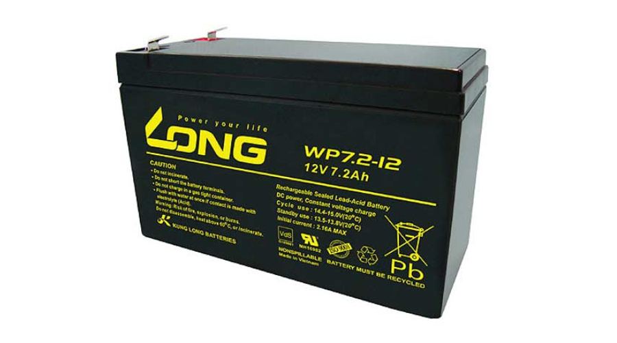 Long 12V 7Ah Zselés akkumulátor WP7-12