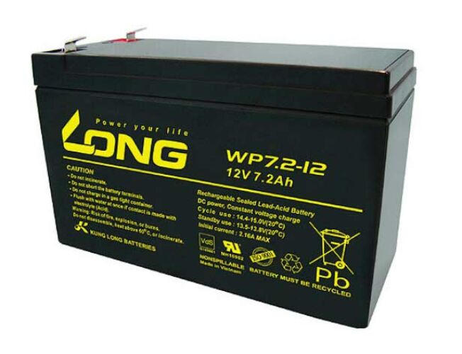 Long 12V 7Ah Zselés akkumulátor WP7-12