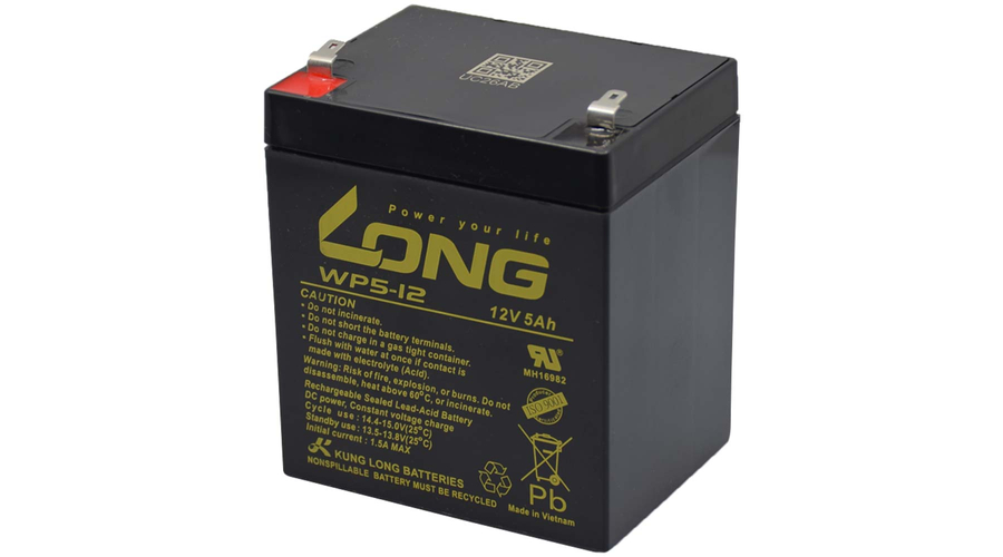 Long 12V 5Ah Zselés akkumulátor WP5-12