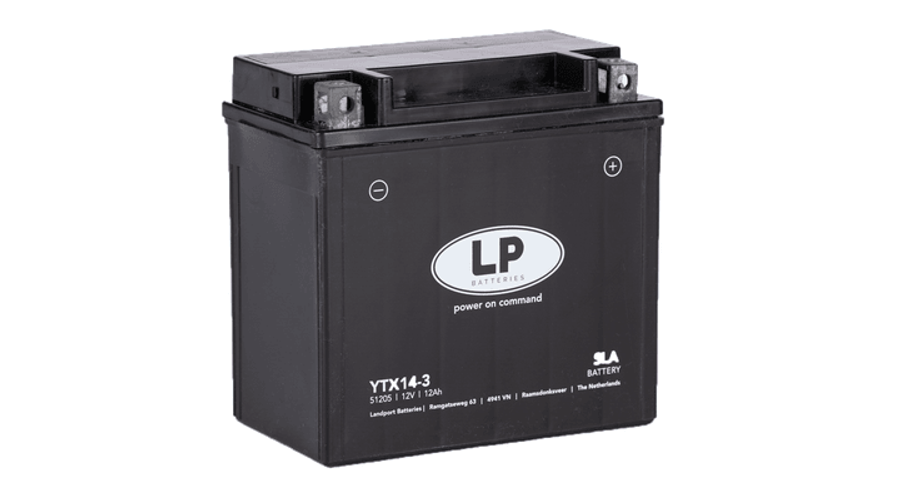 Landport YTX14-3 (YTX14L-BS) 12V 12Ah gondozásmentes AGM (zselés) motor akkumulátor