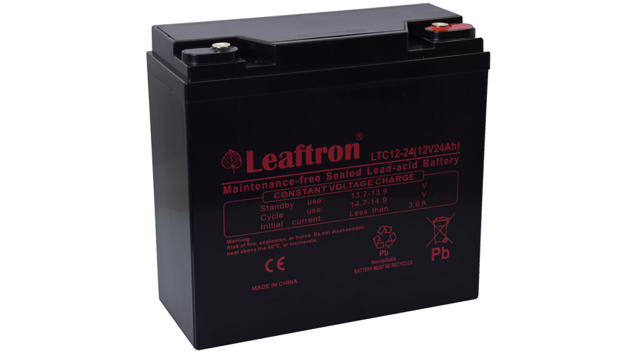 Leaftron LTC 12V 24Ah LTC12-24 Ciklikus zselés akkumulátor elektromos kerékpárba