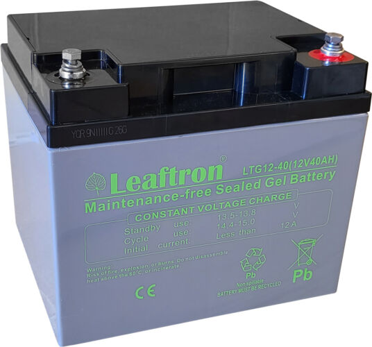 Leaftron 12V 40Ah Ciklikus GÉL akkumulátor LTG12-40