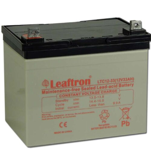 Leaftron 12V 33Ah Ciklkus Zselés Akkumulátor LTC12-33 inverterhez akciós