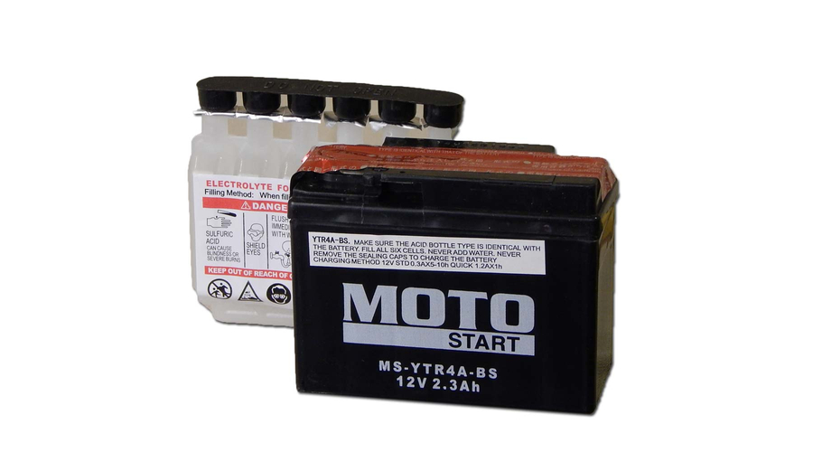 MotoSTART YTR4A-BS 12V 2,3Ah gondozásmentes AGM (zselés) motor akkumulátor