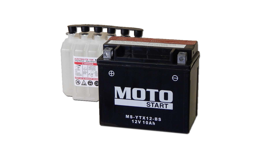MotoSTART YTX12-BS 12V 10Ah gondozásmentes AGM (zselés) motor akkumulátor