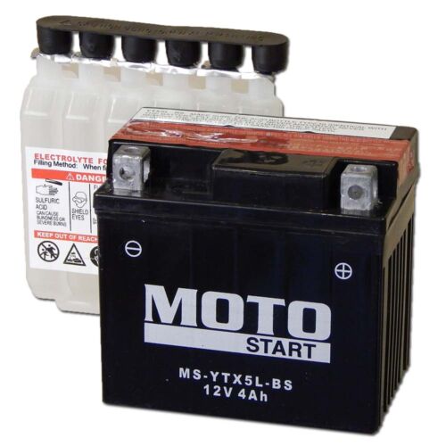 MotoSTART YTX5L-BS 12V 4Ah gondozásmentes AGM (zselés) motor akkumulátor
