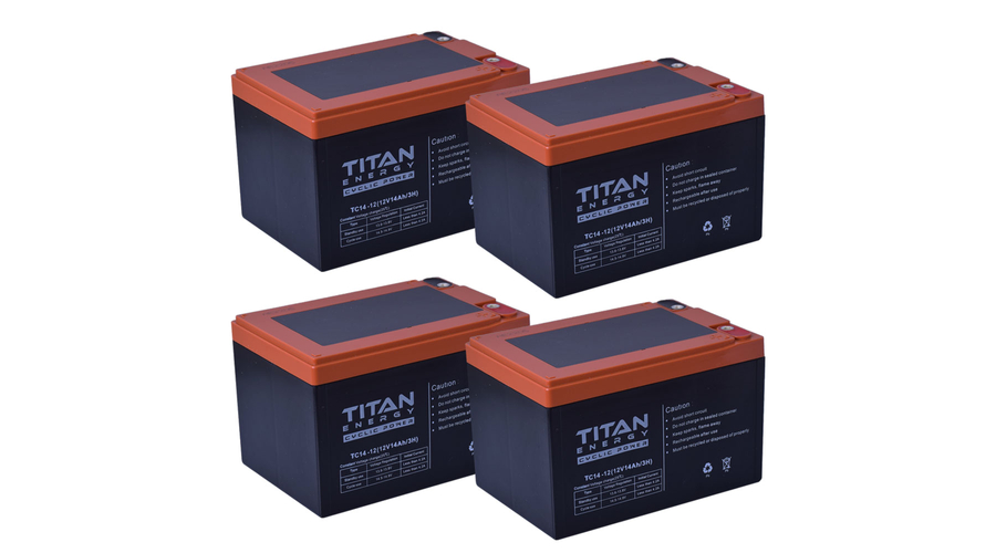 Titan Energy 12V 14Ah Ciklikus zselés akkumulátor elektromos kerékpárba-48V-os csomag ingyen szállítással