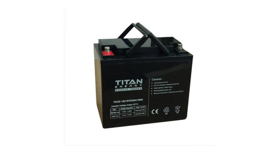 TitanEnergy CyclicPower TC33-12 12V 33Ah Ciklikus Zselés Akkumulátor 