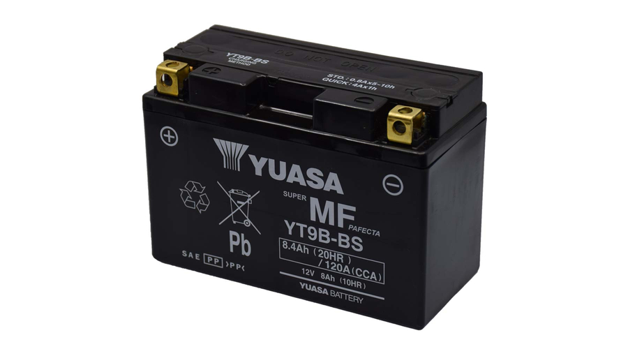 Yuasa YT9B-BS 12V 8Ah gondozásmentes AGM (zselés) motor akkumulátor