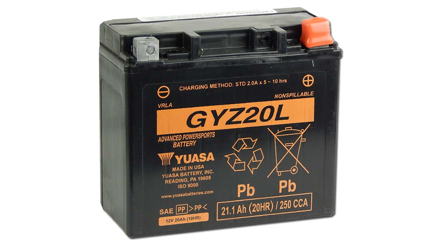 Yuasa GYZ20L 12V 20Ah gondozásmentes AGM (zselés) motor akkumulátor