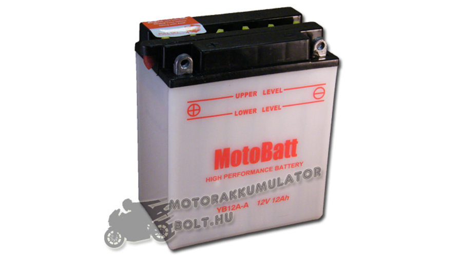MotoBatt YB12A-A 12V 12Ah Motor akkumulátor sav nélkül