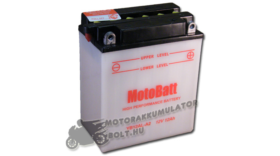 MotoBatt YB12B-B2 12V 12Ah Motor akkumulátor sav nélkül