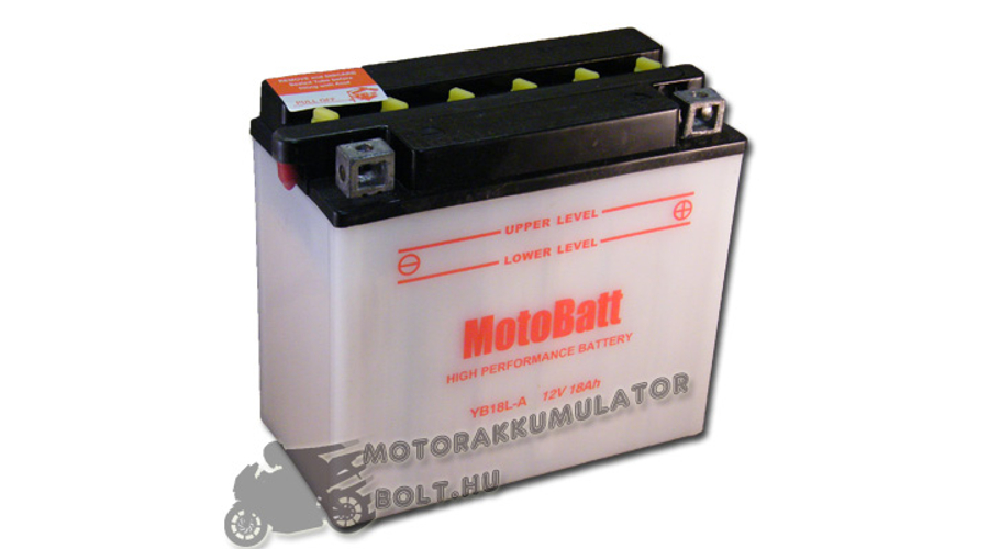 MotoBatt YB18L-A2 12V 18Ah Motor akkumulátor sav nélkül