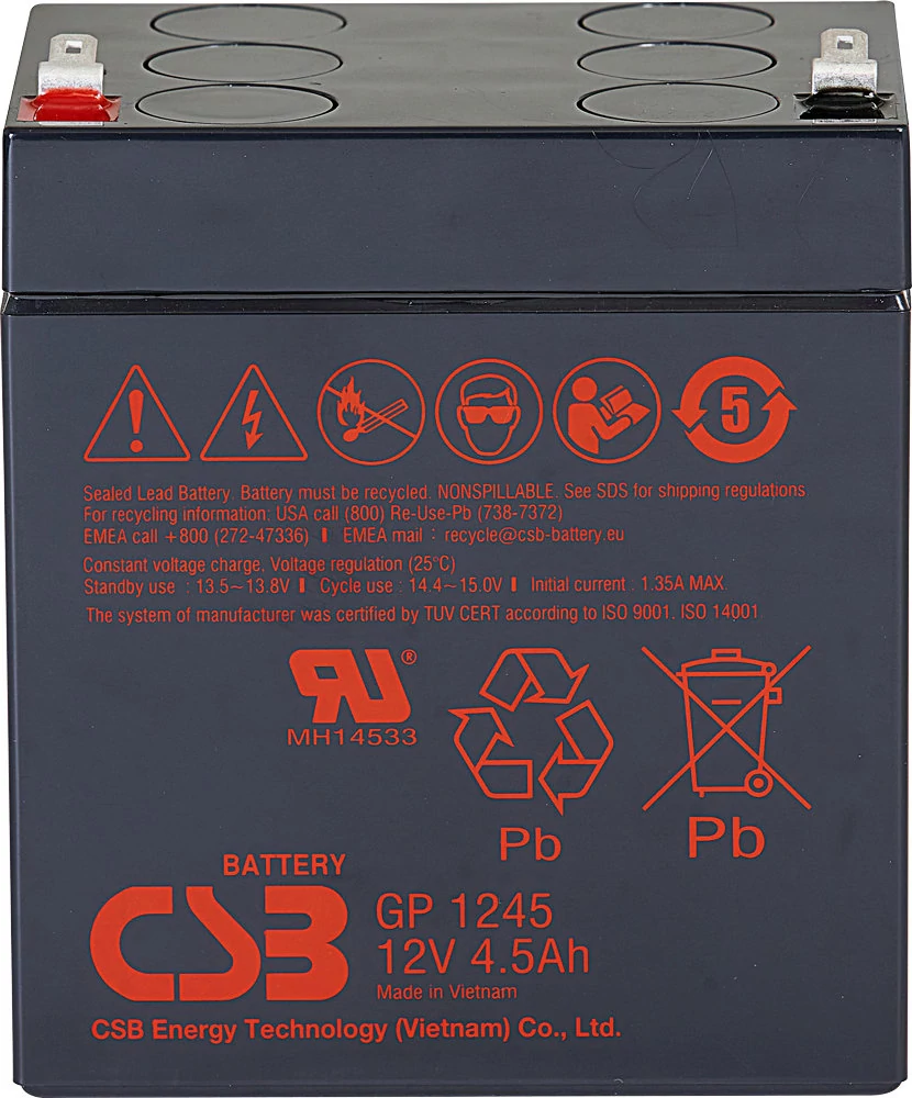CSB 12V 4,5Ah Zselés Akkumulátor GP 1245