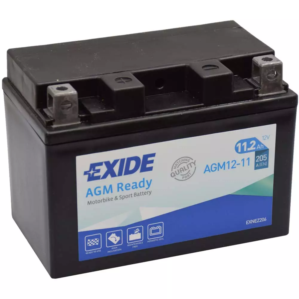 Exide AGM 12-11 (YTZ14S) 12V 11,2Ah gondozásmentes AGM (zselés) motor akkumulátor