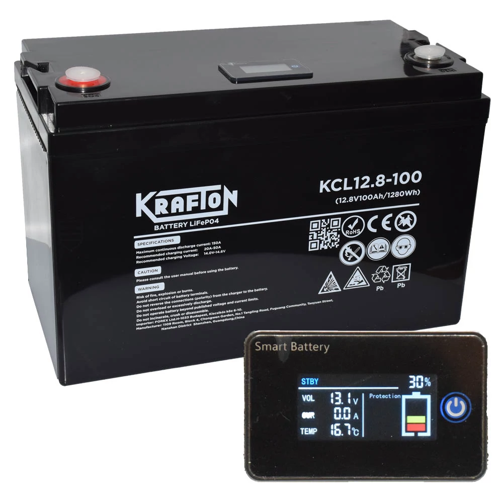 Krafton 12,8V 100Ah LiFePO4 Ciklikus lítium Ciklikus akkumulátor KCL12.8-100