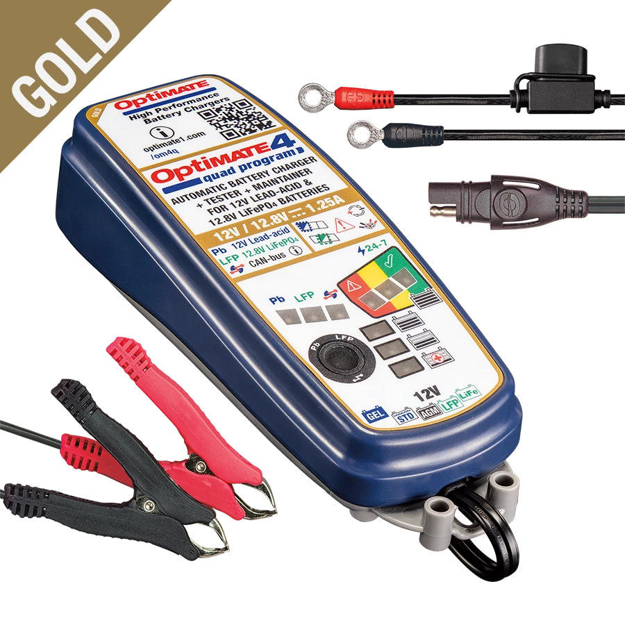 TecMate Optimate 4 QUAD akkumulátor töltő (12V 1,25A)