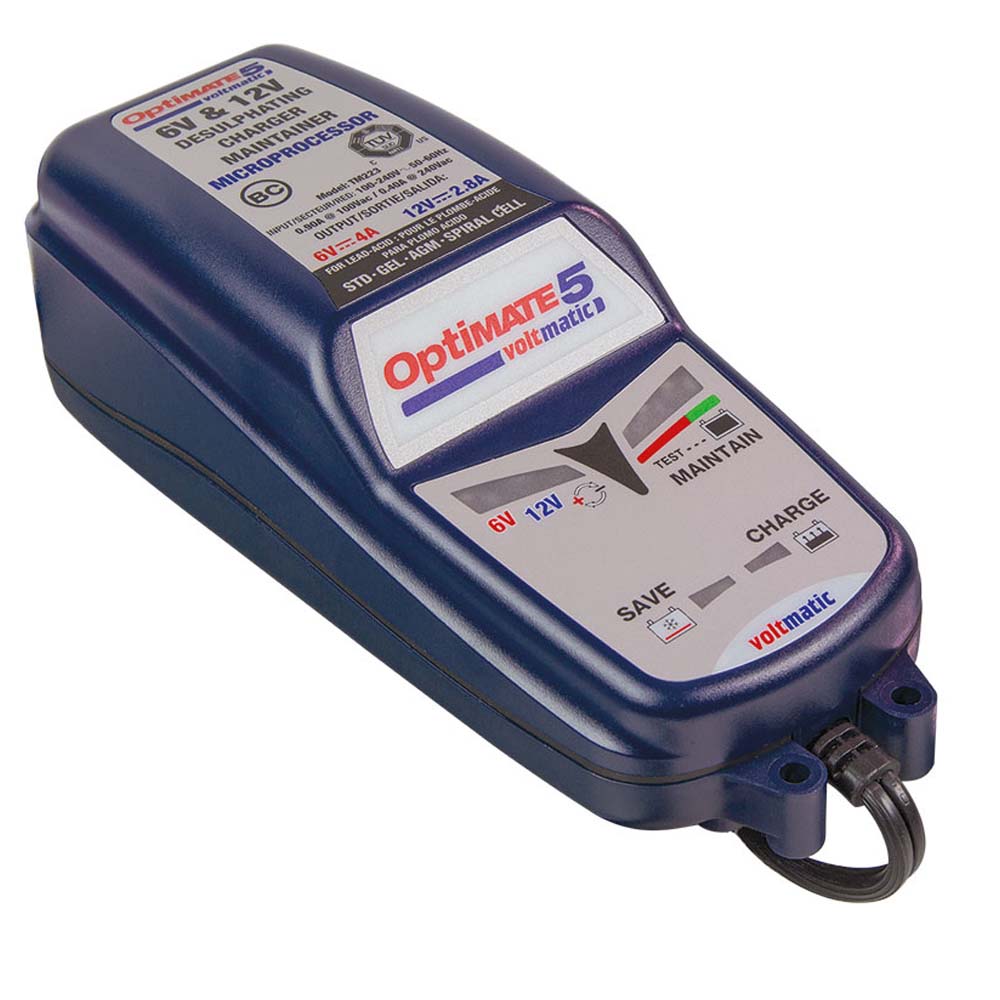 Tecmate Optimate 5 voltmatic akkumulátor töltő 6V-os és 12V-os ...