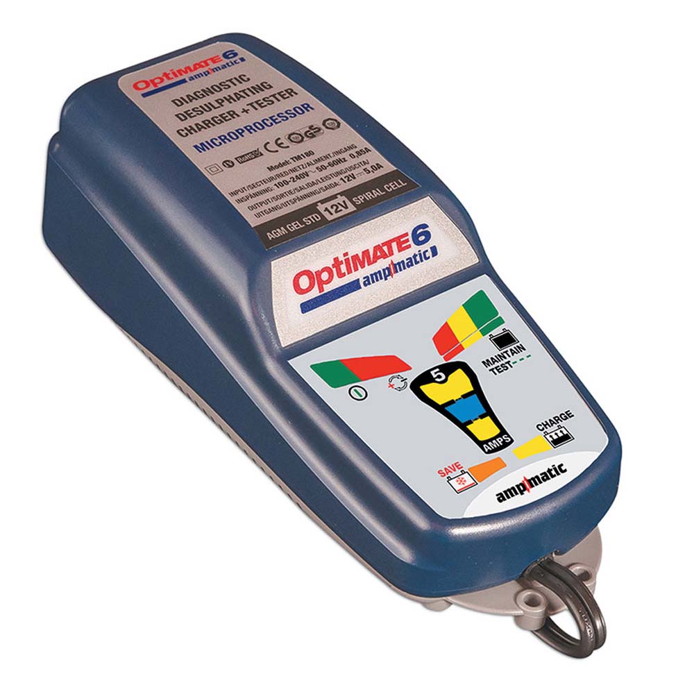 Tecmate Optimate 6 ampmatic akkumulátor töltő és szulfátlanító 12V ...