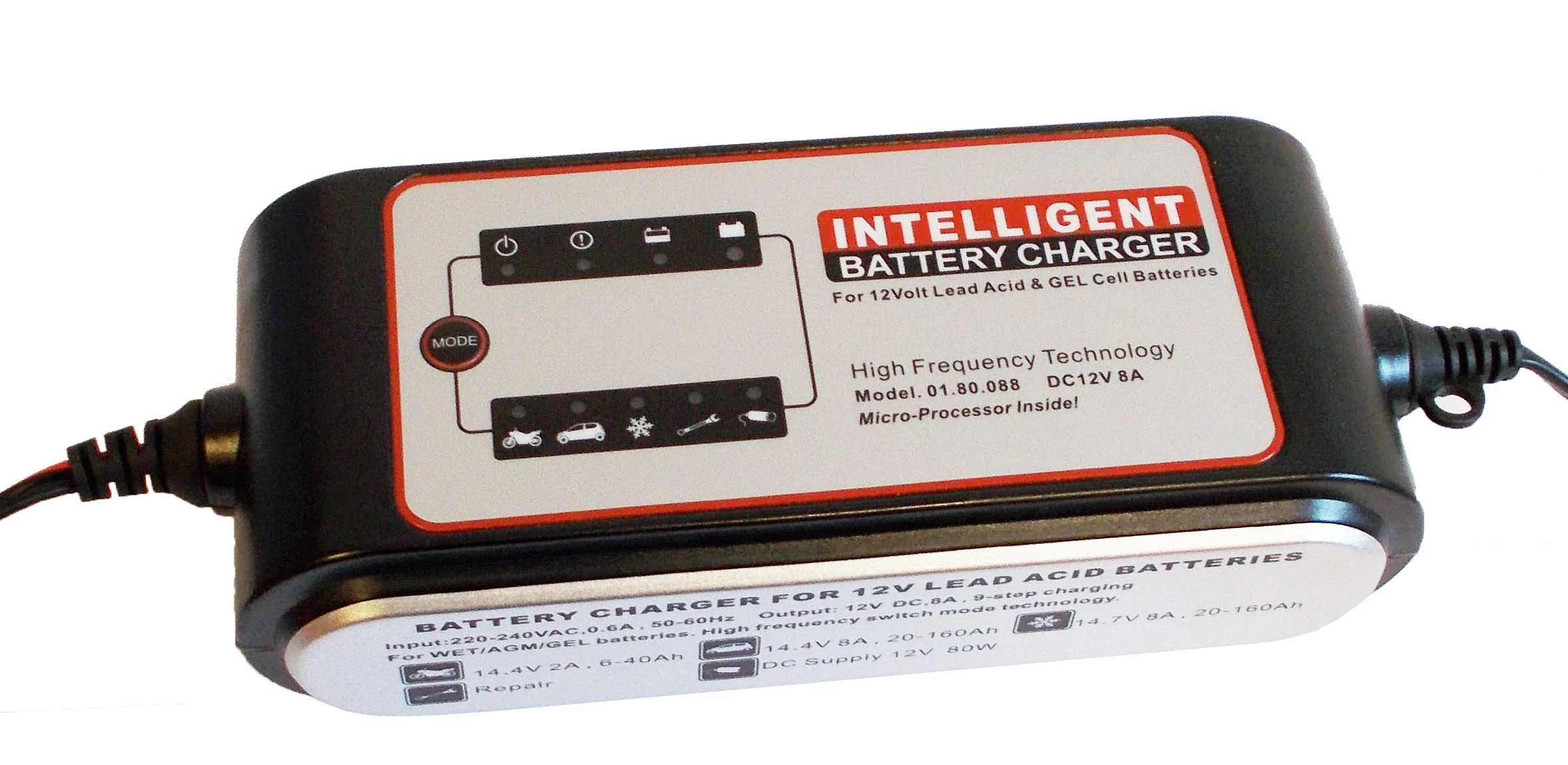 Carstel akkumulátor töltő 12V 8A töltőáram